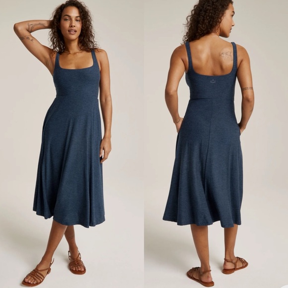 Beyond Yoga Dresses & Skirts - Beyond Yoga Featherweight At The Ready Square Neck Midi Dress